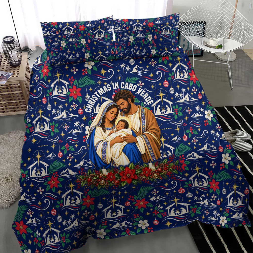 Cape Verde Jesus Christmas Bedding Set Cabo Verde Island Nativity Scene