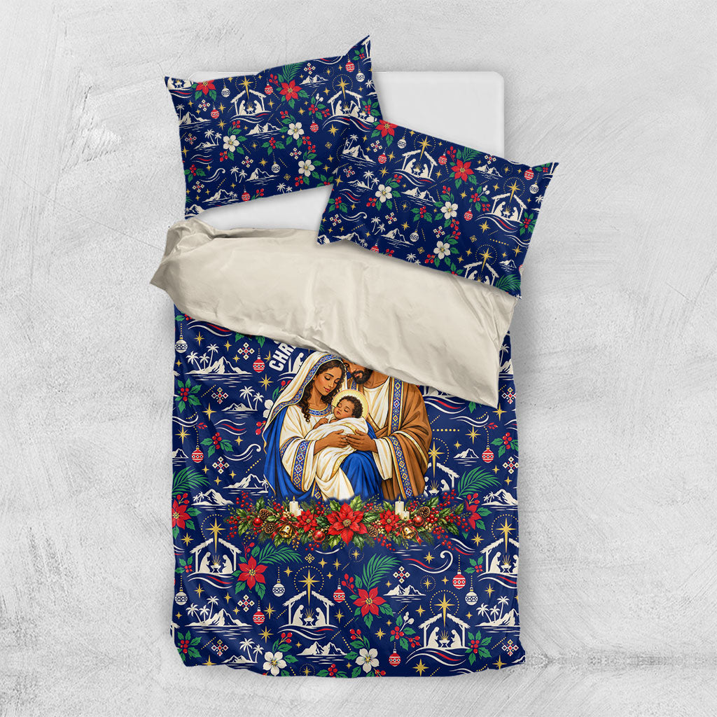 Cape Verde Jesus Christmas Bedding Set Cabo Verde Island Nativity Scene