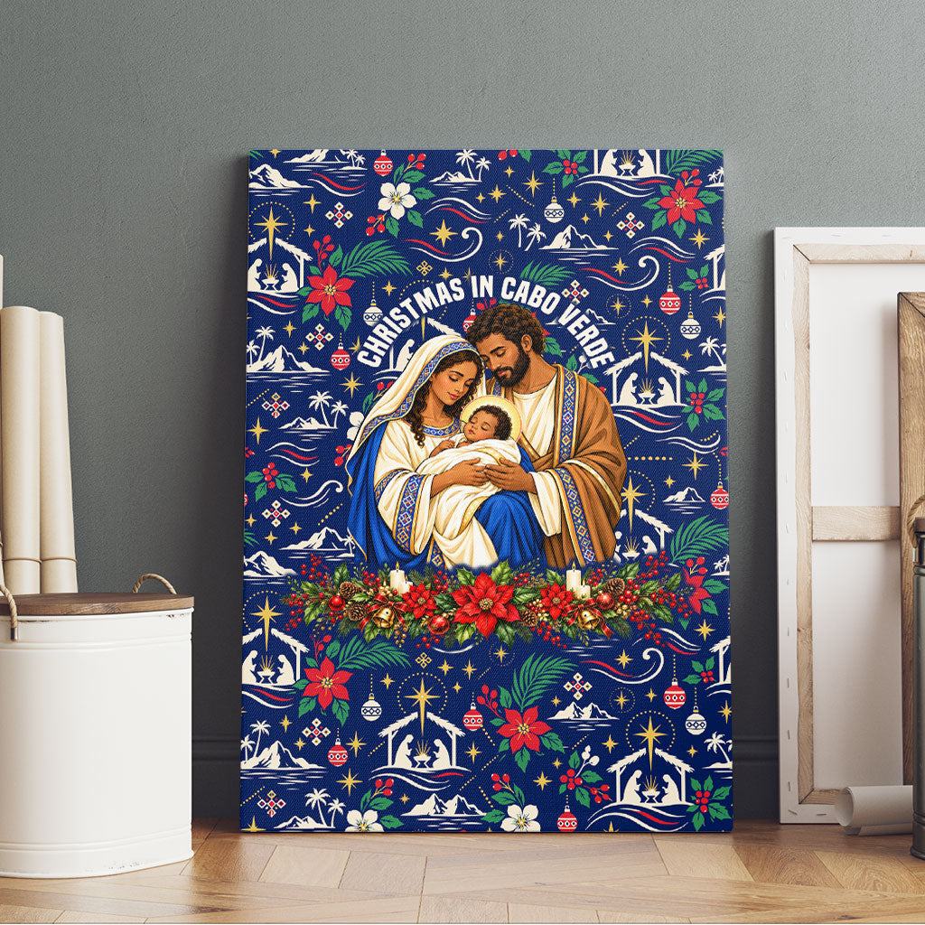 Cape Verde Jesus Christmas Canvas Wall Art Cabo Verde Island Nativity Scene
