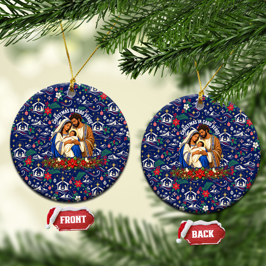 Cape Verde Jesus Christmas Ceramic Ornament Cabo Verde Island Nativity Scene