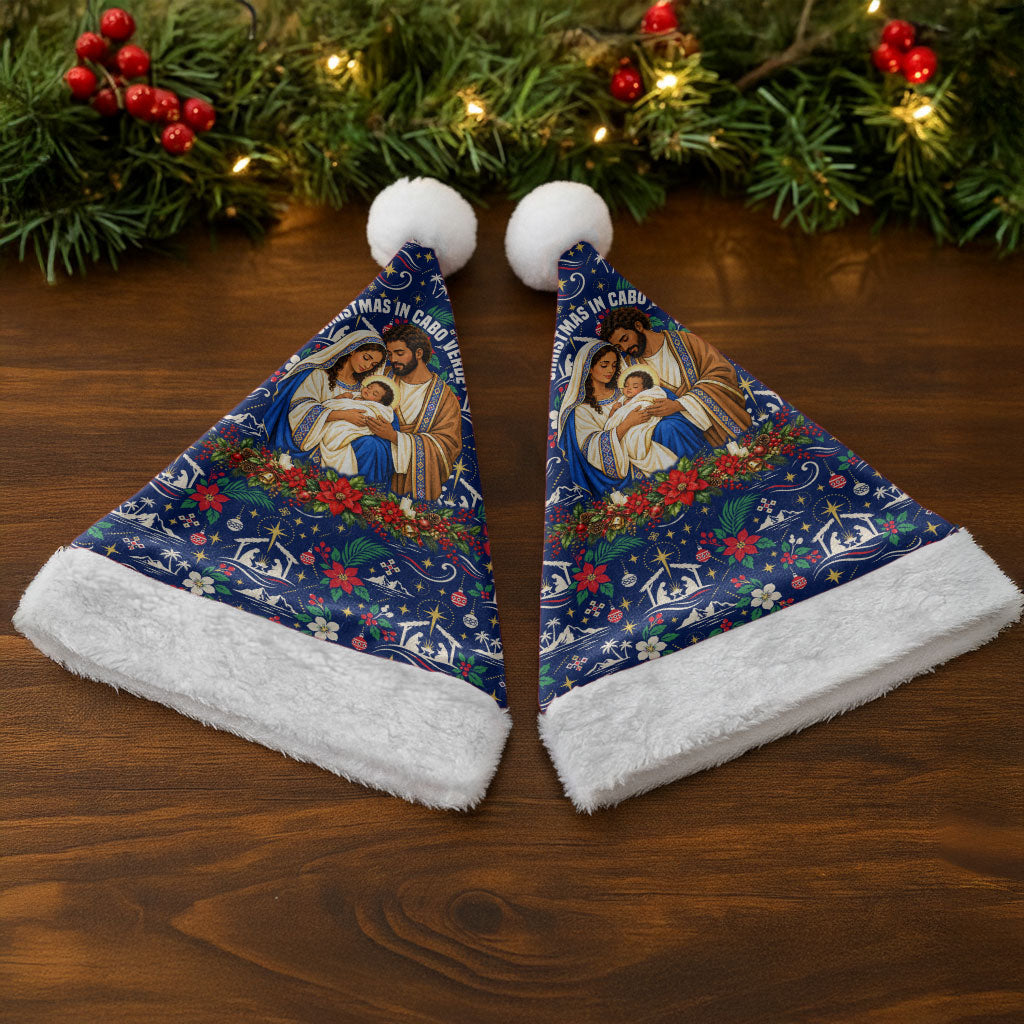 Cape Verde Jesus Christmas Santa Hat Cabo Verde Island Nativity Scene