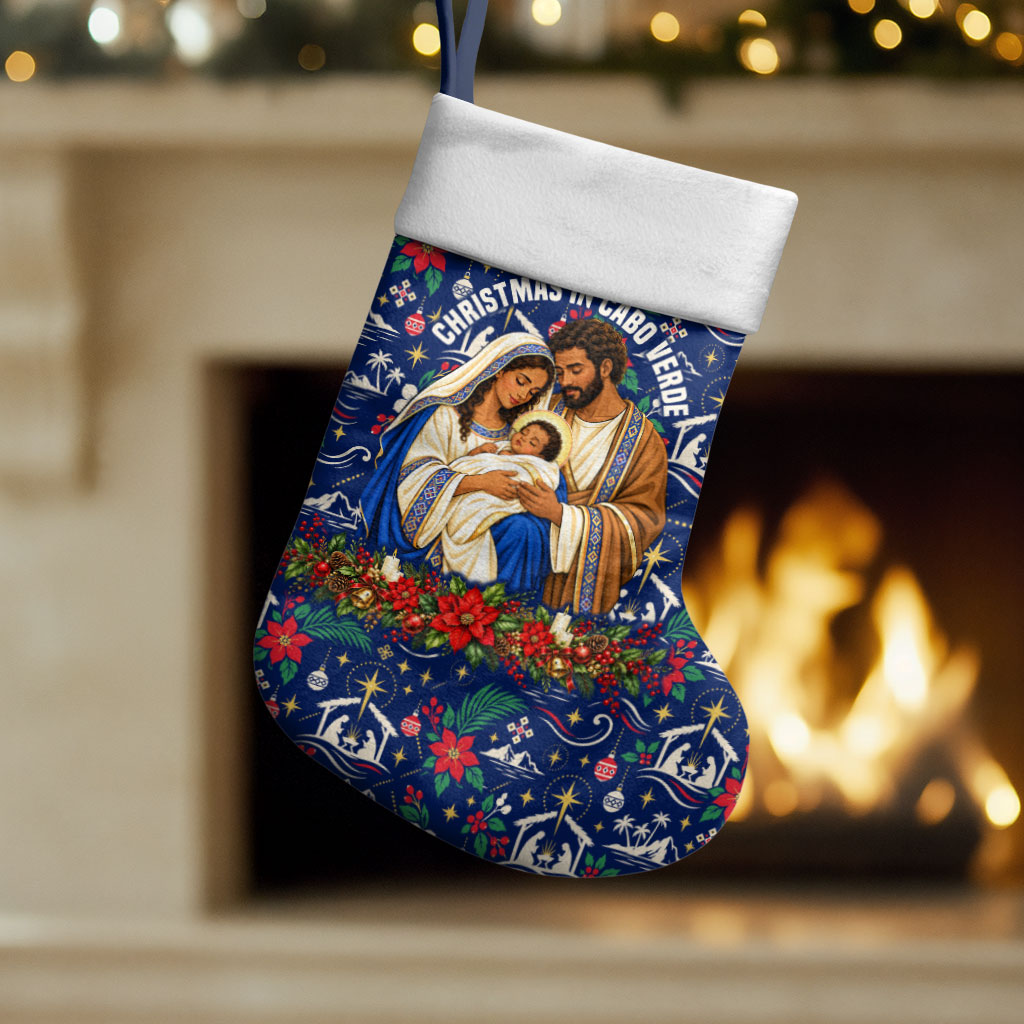 Cape Verde Jesus Christmas Stocking Cabo Verde Island Nativity Scene