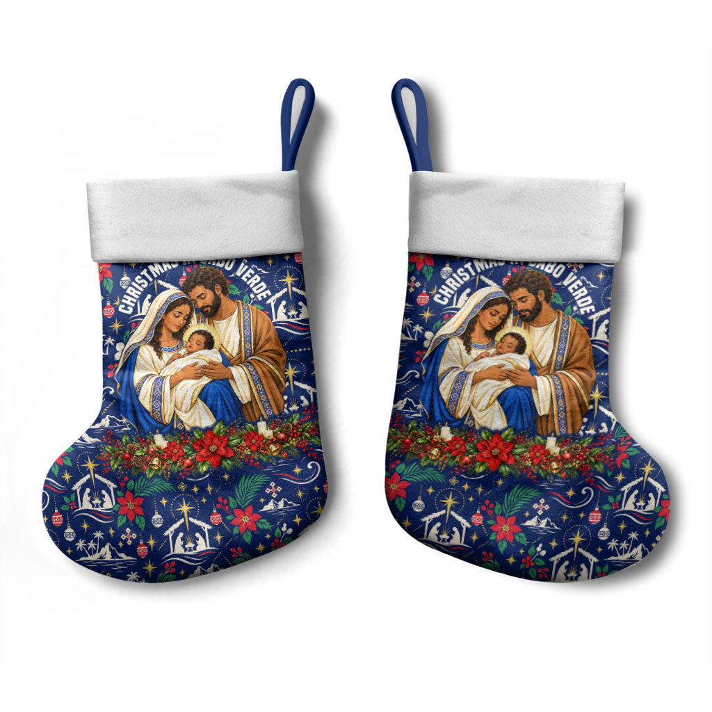 Cape Verde Jesus Christmas Stocking Cabo Verde Island Nativity Scene