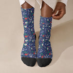 Cape Verde Jesus Christmas Crew Socks Cabo Verde Island Nativity Scene