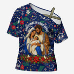 Cape Verde Jesus Christmas Cross Shoulder Shirt Cabo Verde Island Nativity Scene