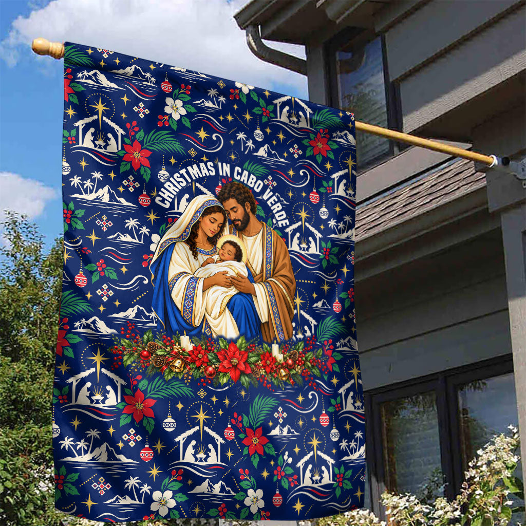 Cape Verde Jesus Christmas Garden Flag Cabo Verde Island Nativity Scene