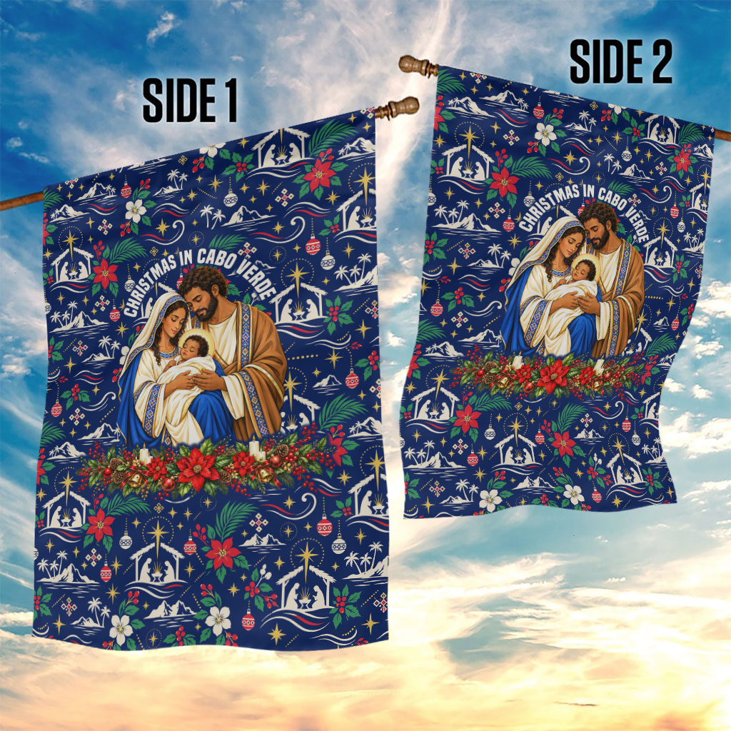 Cape Verde Jesus Christmas Garden Flag Cabo Verde Island Nativity Scene