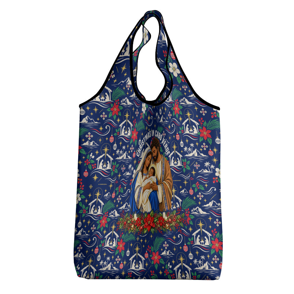 Cape Verde Jesus Christmas Grocery Bag Cabo Verde Island Nativity Scene