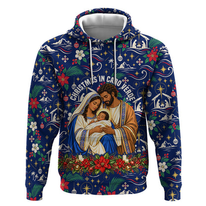 Cape Verde Jesus Christmas Hoodie Cabo Verde Island Nativity Scene