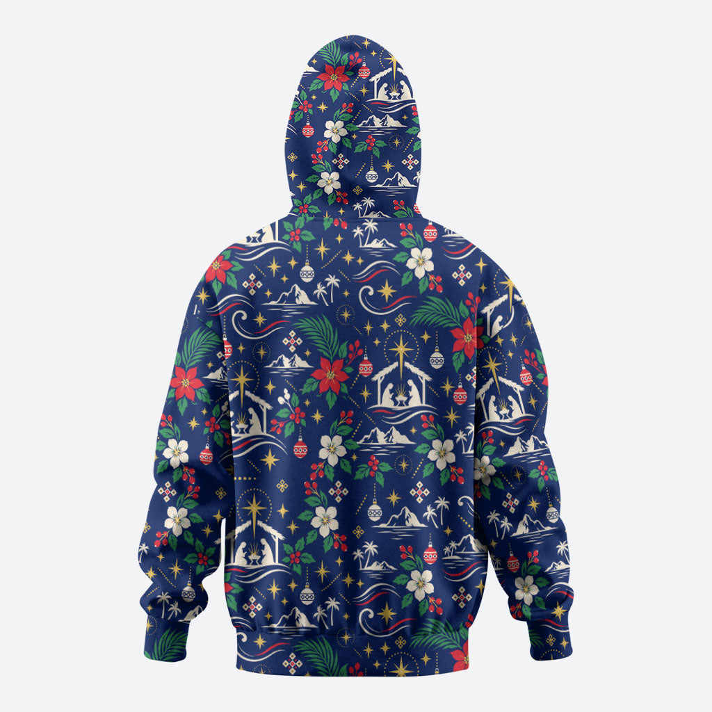 Cape Verde Jesus Christmas Hoodie Cabo Verde Island Nativity Scene