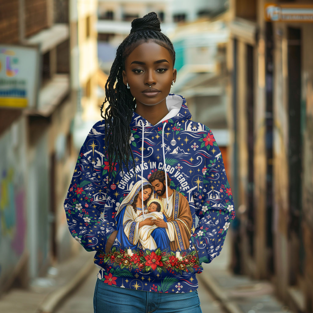 Cape Verde Jesus Christmas Hoodie Cabo Verde Island Nativity Scene