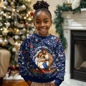 Cape Verde Jesus Christmas Kid Ugly Christmas Sweater Cabo Verde Island Nativity Scene