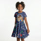Cape Verde Jesus Christmas Kid Short Sleeve Dress Cabo Verde Island Nativity Scene