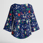 Cape Verde Jesus Christmas Kimono Sleeve Blouse Cabo Verde Island Nativity Scene