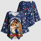 Cape Verde Jesus Christmas Kimono Sleeve Blouse Cabo Verde Island Nativity Scene