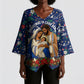 Cape Verde Jesus Christmas Kimono Sleeve Blouse Cabo Verde Island Nativity Scene