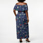 Cape Verde Jesus Christmas Off Shoulder Maxi Dress Cabo Verde Island Nativity Scene