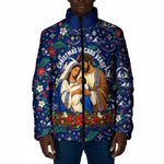 Cape Verde Jesus Christmas Padded Jacket Cabo Verde Island Nativity Scene