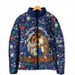 Cape Verde Jesus Christmas Padded Jacket Cabo Verde Island Nativity Scene