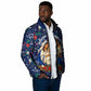 Cape Verde Jesus Christmas Padded Jacket Cabo Verde Island Nativity Scene