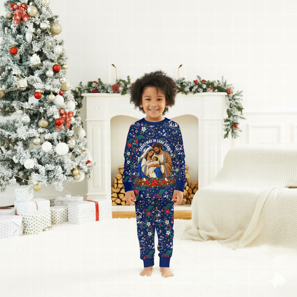 Cape Verde Jesus Christmas Pajama Set Cabo Verde Island Nativity Scene