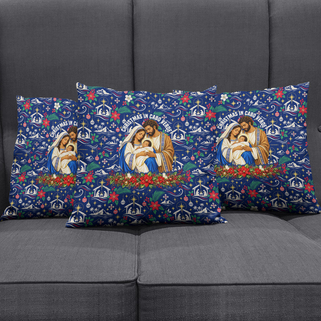Cape Verde Jesus Christmas Pillow Cover Cabo Verde Island Nativity Scene