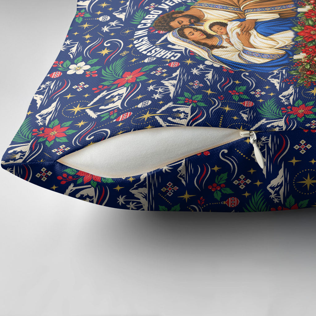 Cape Verde Jesus Christmas Pillow Cover Cabo Verde Island Nativity Scene