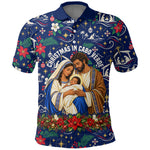 Cape Verde Jesus Christmas Polo Shirt Cabo Verde Island Nativity Scene