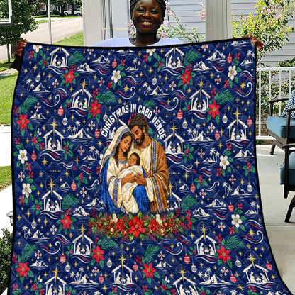 Cape Verde Jesus Christmas Quilt Cabo Verde Island Nativity Scene