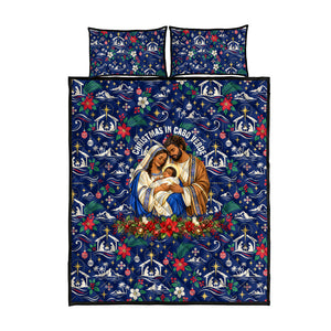 Cape Verde Jesus Christmas Quilt Bed Set Cabo Verde Island Nativity Scene