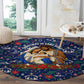 Cape Verde Jesus Christmas Round Carpet Cabo Verde Island Nativity Scene