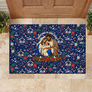 Cape Verde Jesus Christmas Rubber Doormat Cabo Verde Island Nativity Scene