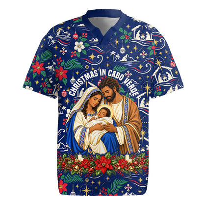 Cape Verde Jesus Christmas Rugby Jersey Cabo Verde Island Nativity Scene