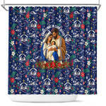 Cape Verde Jesus Christmas Shower Curtain Cabo Verde Island Nativity Scene
