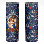 Cape Verde Jesus Christmas Skinny Tumbler Cabo Verde Island Nativity Scene