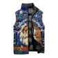 Cape Verde Jesus Christmas Sleeveless Puffer Jacket Cabo Verde Island Nativity Scene