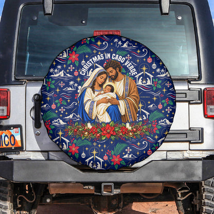Cape Verde Jesus Christmas Spare Tire Cover Cabo Verde Island Nativity Scene