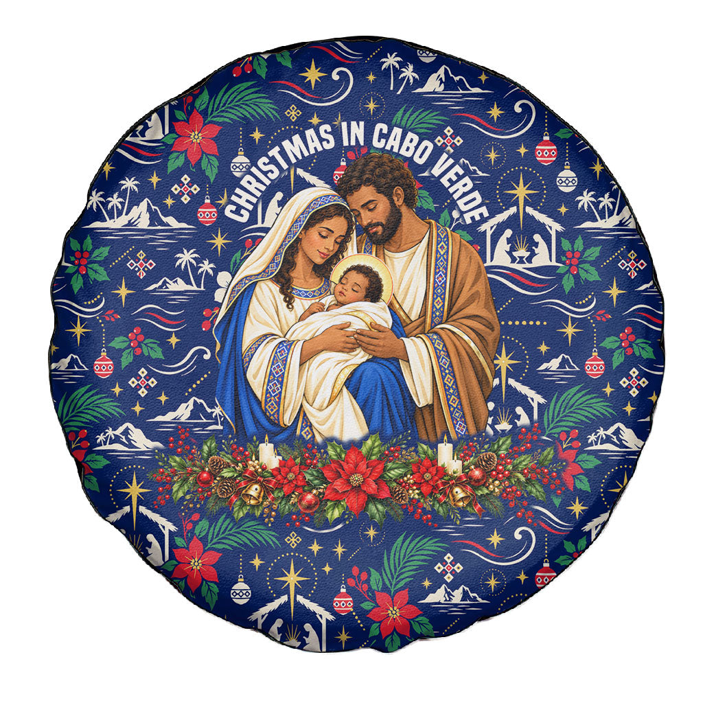 Cape Verde Jesus Christmas Spare Tire Cover Cabo Verde Island Nativity Scene