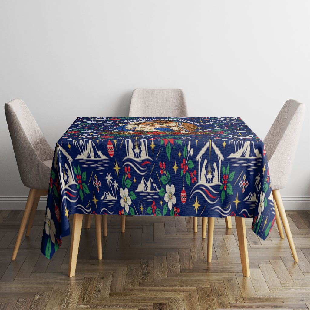 Cape Verde Jesus Christmas Tablecloth Cabo Verde Island Nativity Scene