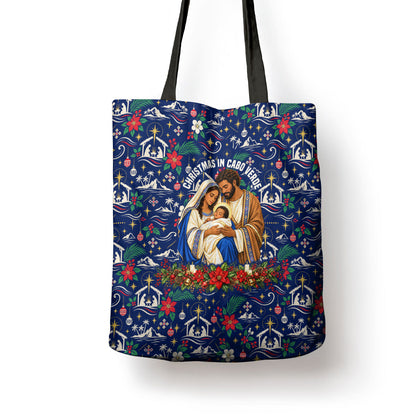Cape Verde Jesus Christmas Tote Bag Cabo Verde Island Nativity Scene