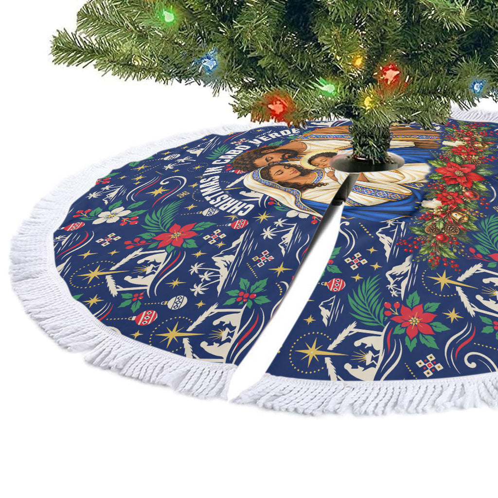 Cape Verde Jesus Christmas Tree Skirt Cabo Verde Island Nativity Scene