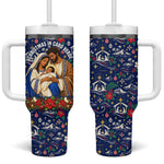 Cape Verde Jesus Christmas Tumbler With Handle Cabo Verde Island Nativity Scene