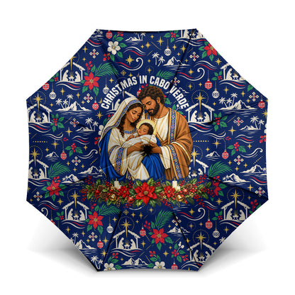Cape Verde Jesus Christmas Umbrella Cabo Verde Island Nativity Scene