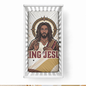 King Jesus African Black Christ Baby Bed Cover Religious Christian Faith Holy Cross Dove Spiritual