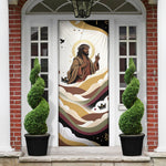 King Jesus African Black Christ Door Cover Religious Christian Faith Holy Cross Dove Spiritual