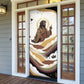 King Jesus African Black Christ Door Cover Religious Christian Faith Holy Cross Dove Spiritual