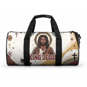 King Jesus African Black Christ Duffle Bag Religious Christian Faith Holy Cross Dove Spiritual