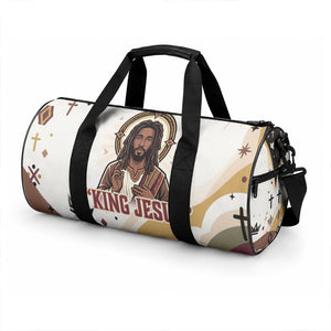 King Jesus African Black Christ Duffle Bag Religious Christian Faith Holy Cross Dove Spiritual