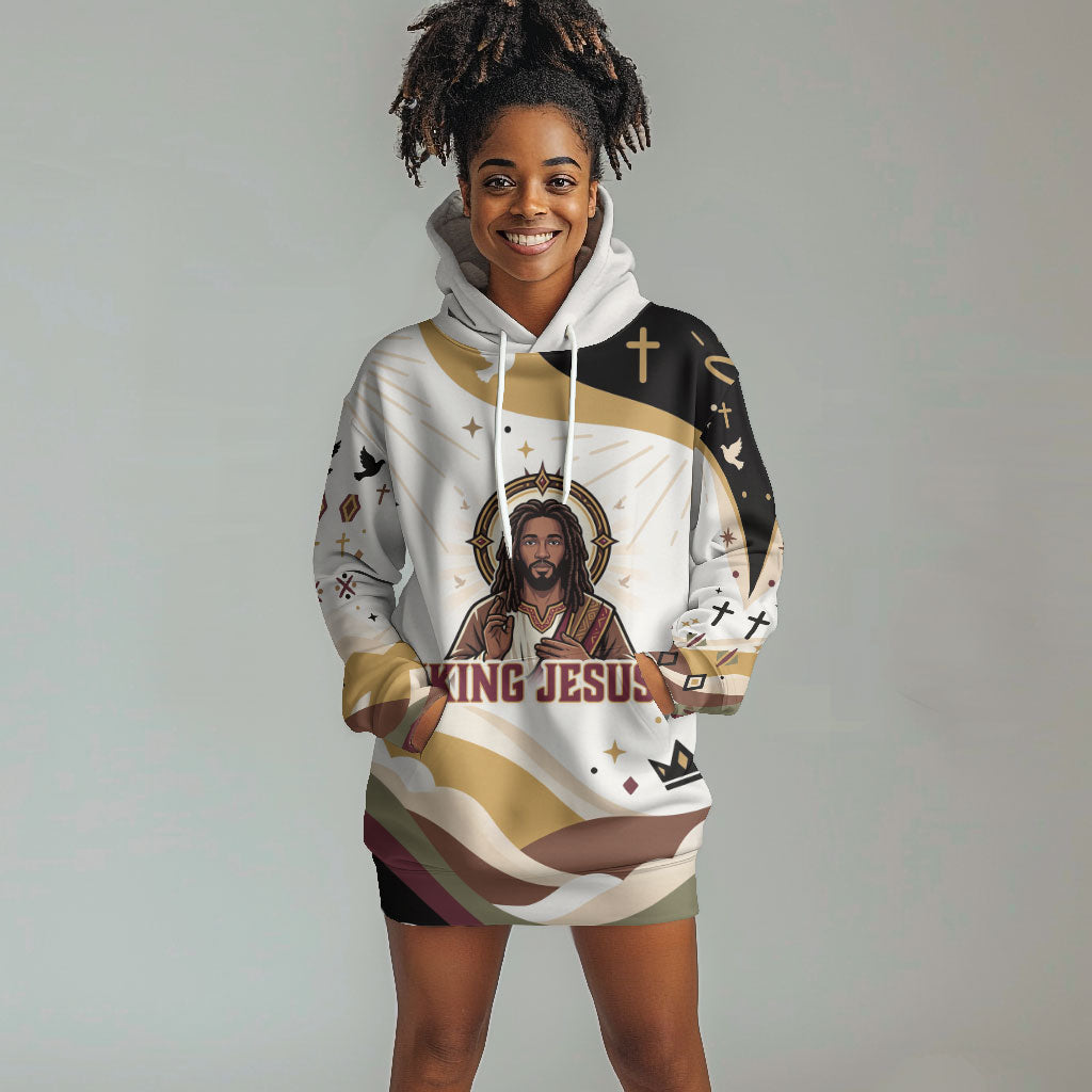 King Jesus African Black Christ Hoodie Dress Religious Christian Faith Holy Cross Dove Spiritual