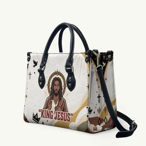 King Jesus African Black Christ Leather Bag Religious Christian Faith Holy Cross Dove Spiritual